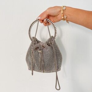 NEW Jimmy Choo Bon Bon Silver Bag
